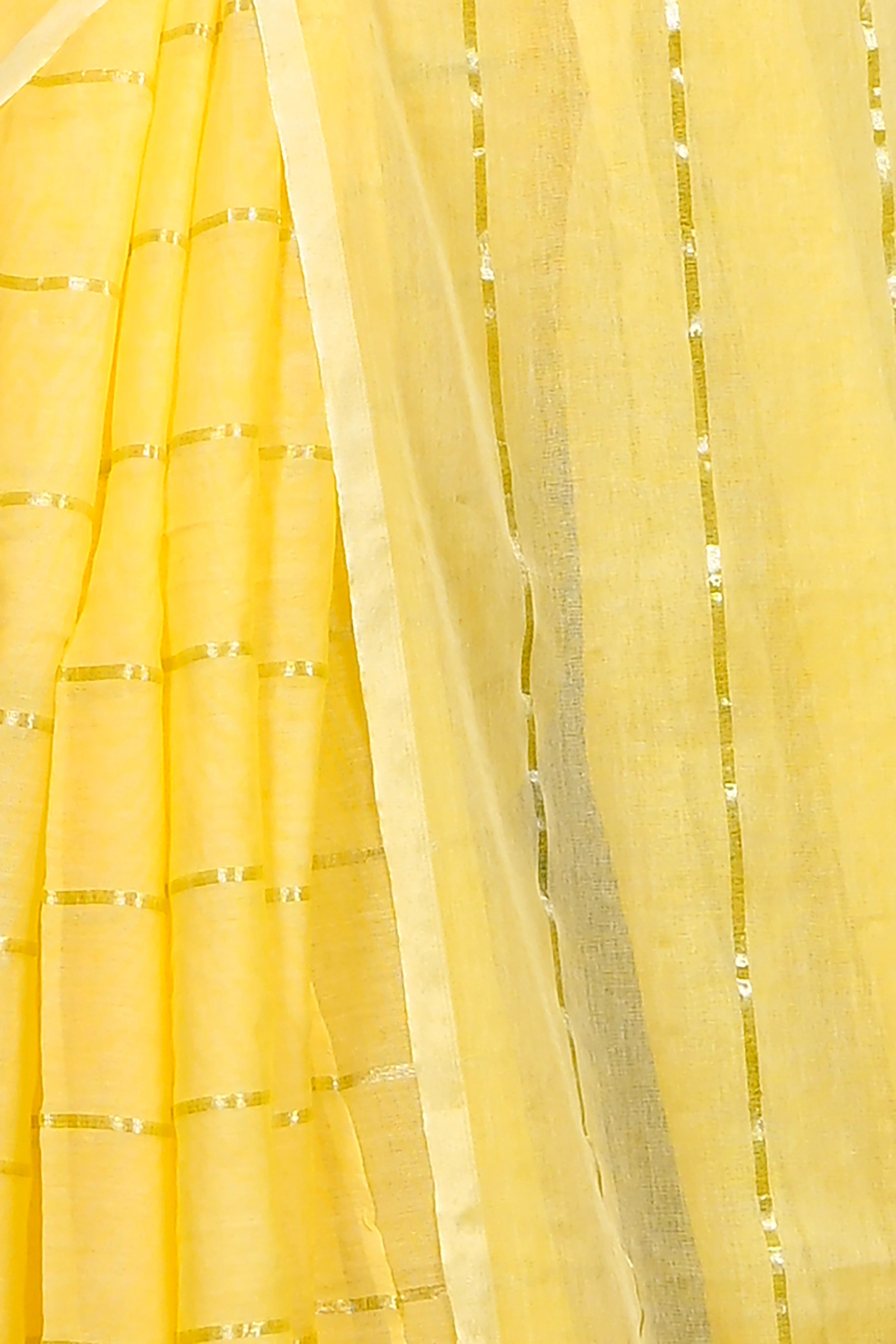 Yellow Mal Cotton Pari Hand Loom Saree (317)